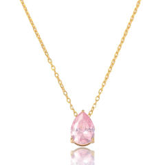 Delicate dainty Water Drops Zircon necklace ear studs bangle set