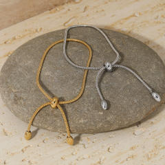 New stainless steel minimalist design adjustable chain bracelet