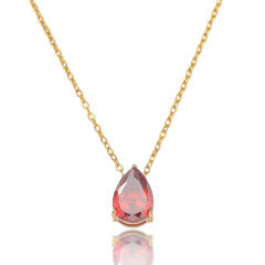 Delicate dainty Water Drops Zircon necklace ear studs bangle set