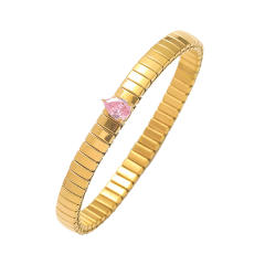 Delicate dainty Water Drops Zircon necklace ear studs bangle set