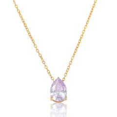 Delicate dainty Water Drops Zircon necklace ear studs bangle set