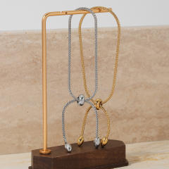 New stainless steel minimalist design adjustable chain bracelet