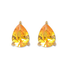 Delicate dainty Water Drops Zircon necklace ear studs bangle set