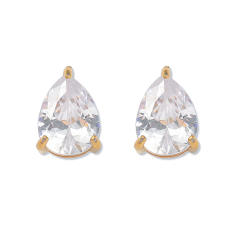 Delicate dainty Water Drops Zircon necklace ear studs bangle set