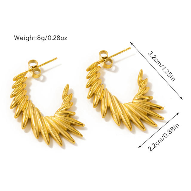 Boho big size stainless steel geometric dangle earrings collection