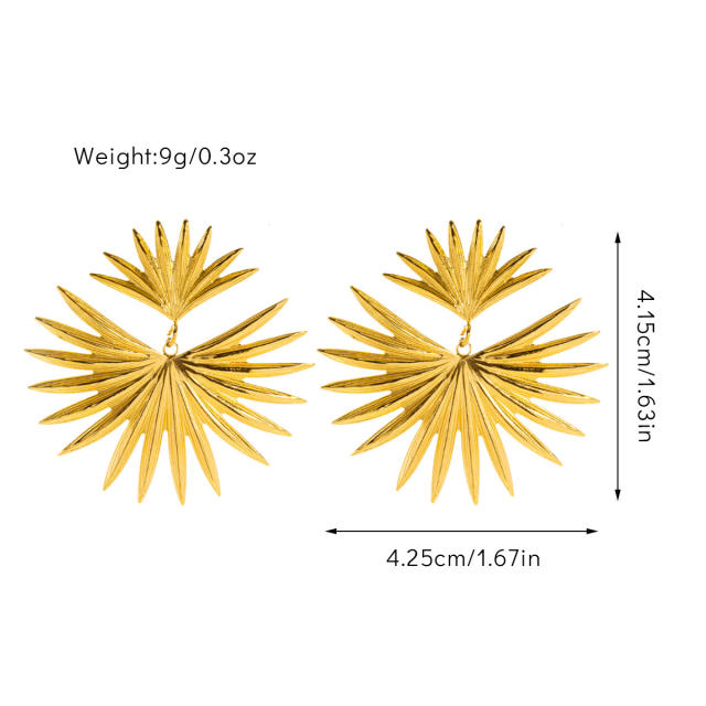 Boho big size stainless steel geometric dangle earrings collection