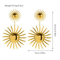 Boho big size stainless steel geometric dangle earrings collection