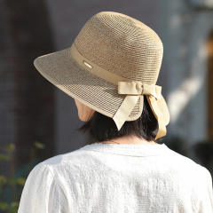 Elegant colorful ribbon sun hat starw hat for women