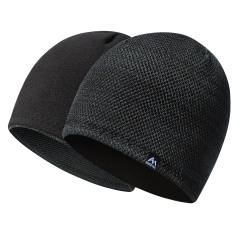 Autumn winter knitted wool hat men's sports fleece hat double-sided wearable ear protection cold hat