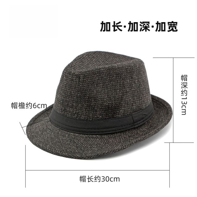 Retro men Jazz hat autumn winter fedora hat for men