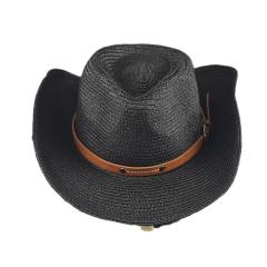 Big Head Cowboy Hat Summer Sun Hat Foldable Summer Seaside Travel Straw Hat