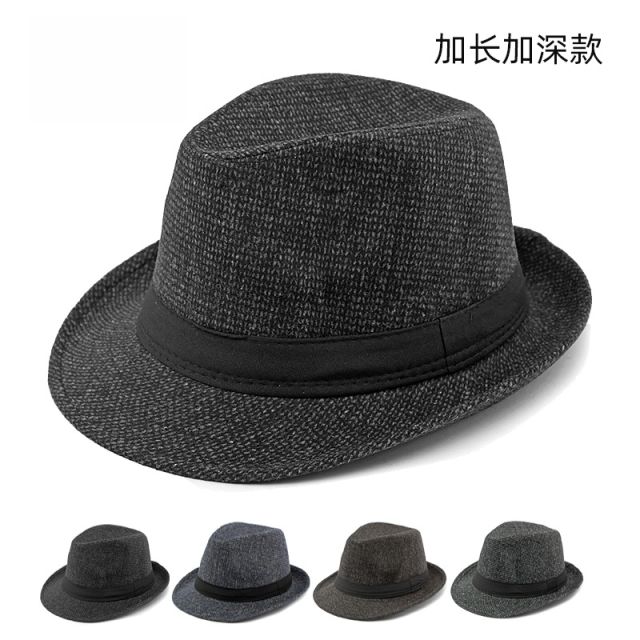 Retro men Jazz hat autumn winter fedora hat for men