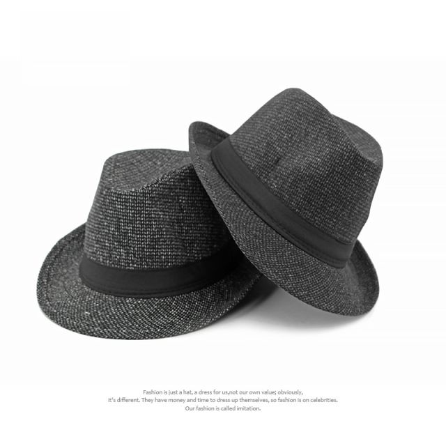 Retro men Jazz hat autumn winter fedora hat for men