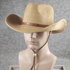 Big Head Cowboy Hat Summer Sun Hat Foldable Summer Seaside Travel Straw Hat