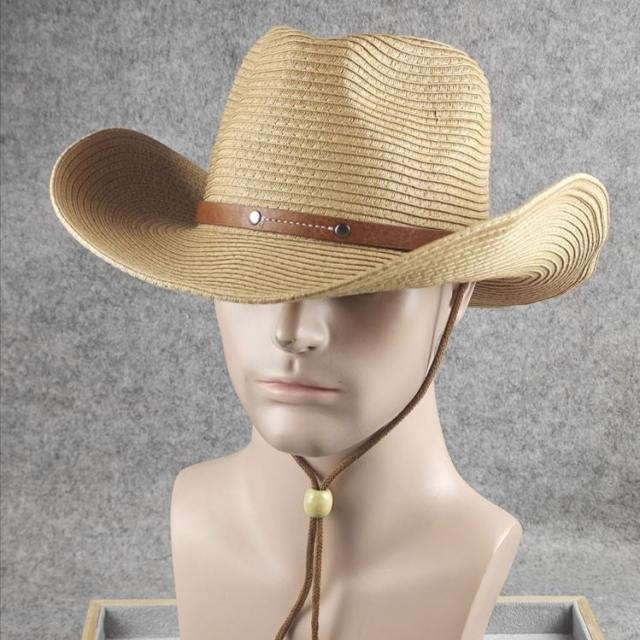 Big Head Cowboy Hat Summer Sun Hat Foldable Summer Seaside Travel Straw Hat