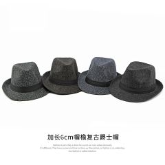 Retro men Jazz hat autumn winter fedora hat for men
