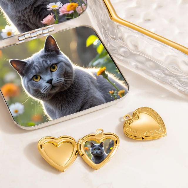 Handmade DIY Jewelry Accessories Heart shape locket pendant picture holder pendant