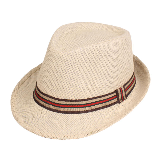 Summer Hat Men's Top Hat Jazz Hat Summer Sun Hat Breathable Grass Cool Hat