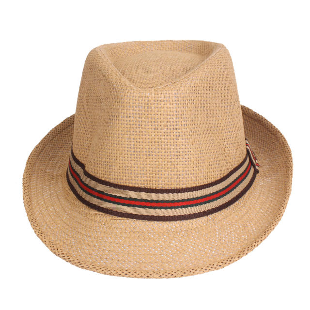 Summer Hat Men's Top Hat Jazz Hat Summer Sun Hat Breathable Grass Cool Hat