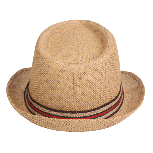Summer Hat Men's Top Hat Jazz Hat Summer Sun Hat Breathable Grass Cool Hat