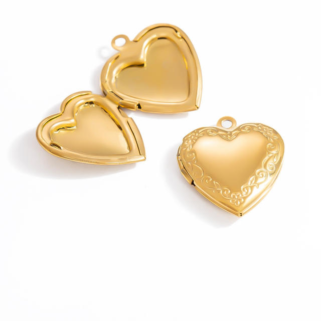 Handmade DIY Jewelry Accessories Heart shape locket pendant picture holder pendant