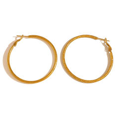 Simple bamboo hoop earrings stainless steel earrings