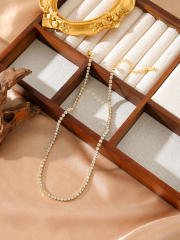 1mm/2mm/3mm/4mm Stainless steel tennis chain necklace