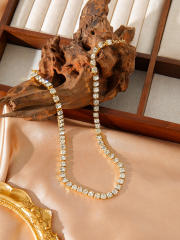 1mm/2mm/3mm/4mm Stainless steel tennis chain necklace