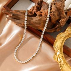 1mm/2mm/3mm/4mm Stainless steel tennis chain necklace