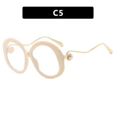 Round Large Frame Metal Glasses Sunglasses reading glasses