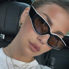 Stroke Color Matching Sunglasses Simple 2025 New trendy sunglasses