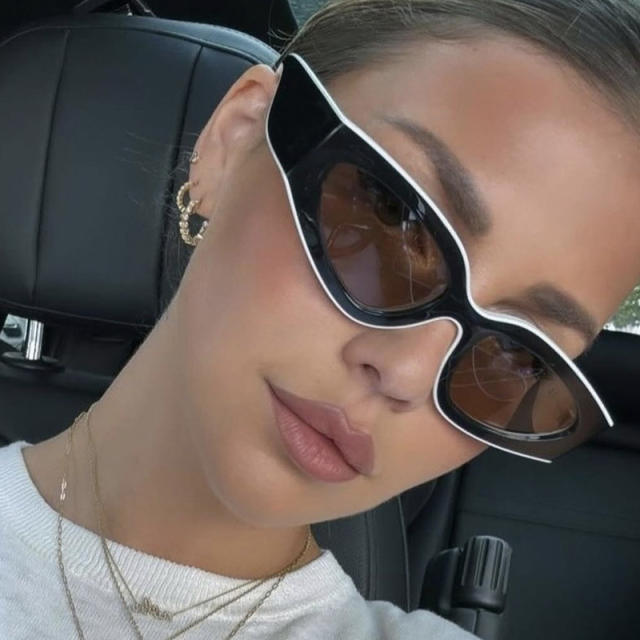 Stroke Color Matching Sunglasses Simple 2025 New trendy sunglasses