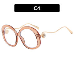 Round Large Frame Metal Glasses Sunglasses reading glasses