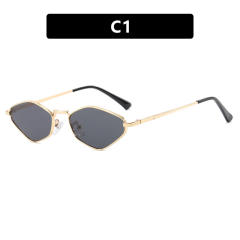 Diamond polygon small frame sunglasses 2025 new metal sunglasses