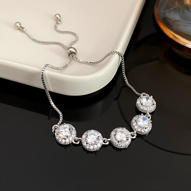 Delicate cubic zircon easy match diamond bracelet