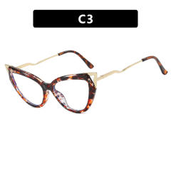 Triangular cat's eye flat mirror TR90 anti-blue light reading glasses
