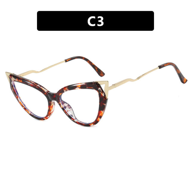 Triangular cat's eye flat mirror TR90 anti-blue light reading glasses