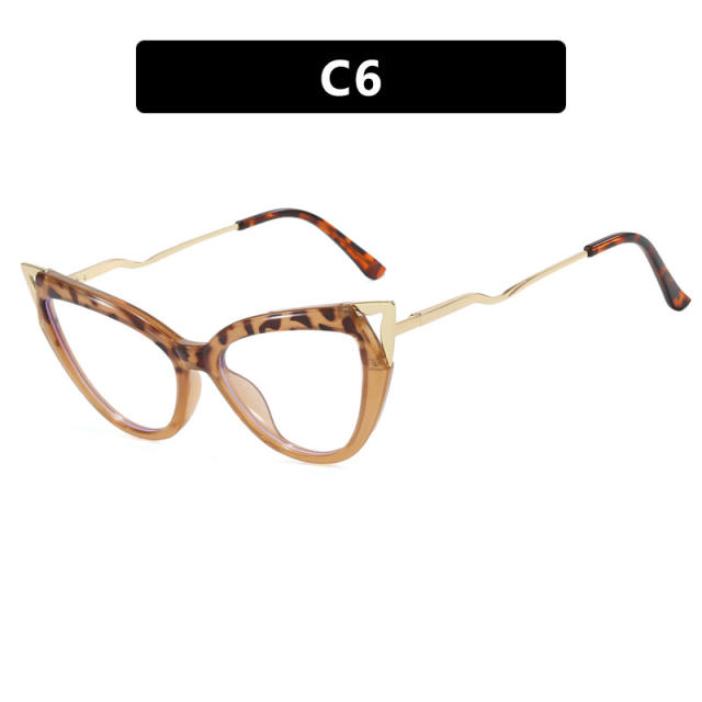 Triangular cat's eye flat mirror TR90 anti-blue light reading glasses