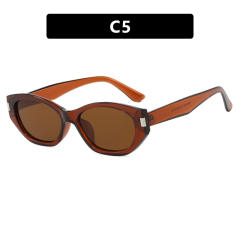 Cocoa Mirror Narrow Frame Sunglasses