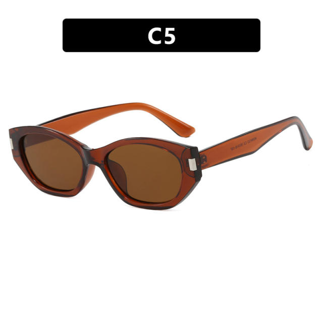 Cocoa Mirror Narrow Frame Sunglasses