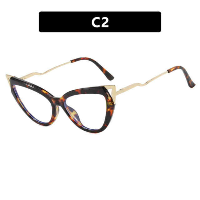 Triangular cat's eye flat mirror TR90 anti-blue light reading glasses