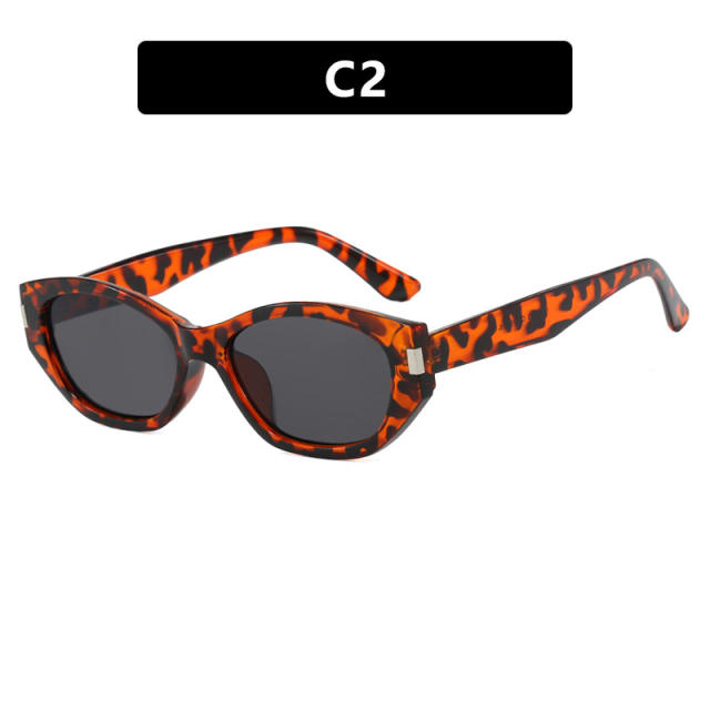 Cocoa Mirror Narrow Frame Sunglasses