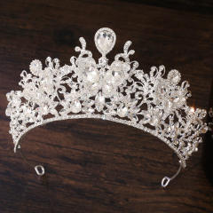 Delicate colorful glass crystal butterfly wedding hair crown