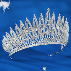 All match gold silver color full diamond unique wedding hair crown