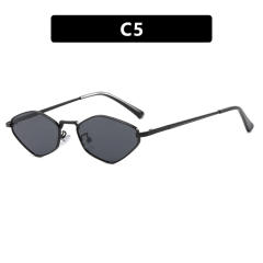 Diamond polygon small frame sunglasses 2025 new metal sunglasses