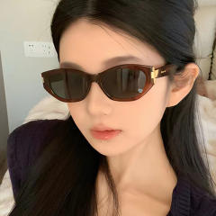 Cocoa Mirror Narrow Frame Sunglasses