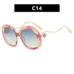 Round Large Frame Metal Glasses Sunglasses reading glasses