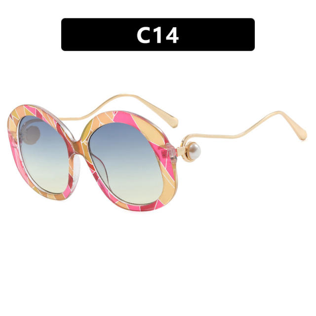 Round Large Frame Metal Glasses Sunglasses reading glasses