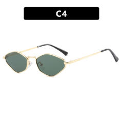 Diamond polygon small frame sunglasses 2025 new metal sunglasses