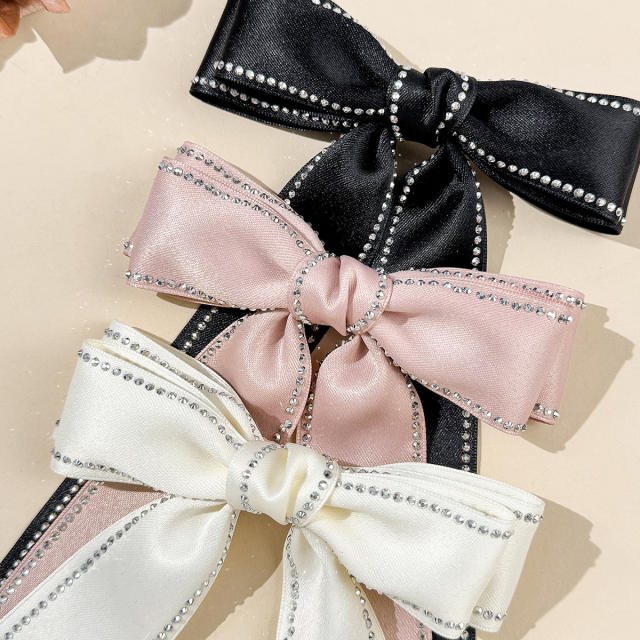 Korean Style Double-layer Bow Ribbon Hairpin duckbill hair clips